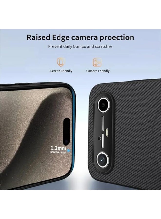 Magnetic Case Compatible with Tecno Pova Slim 5G Carbon Fiber Texture Case Built-in Magnet Anti-Fall Shockproof Protective Back Cover for Tecno Pova Slim 5G - Image 4